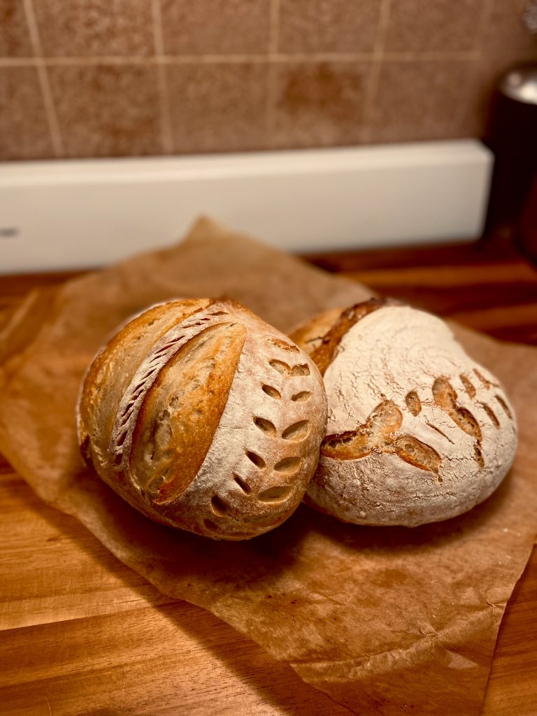 Photo of 2 sourdough loaves