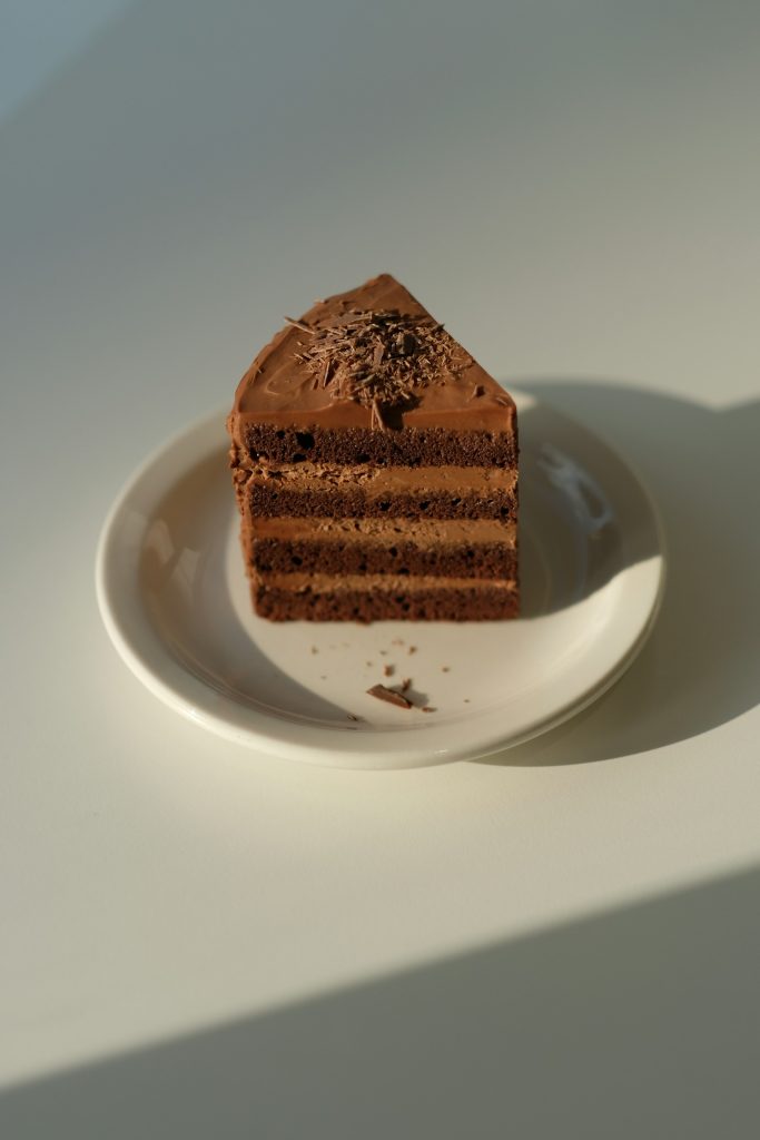 Image of Slice of Chocolate Cake on plate